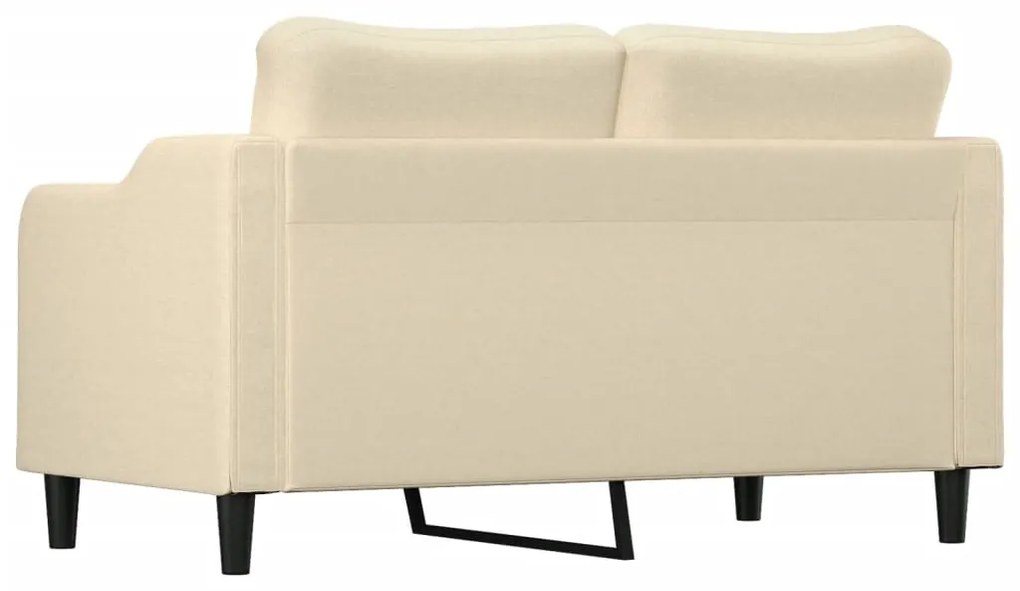 Sofá de 2 lugares tecido 140 cm cor creme