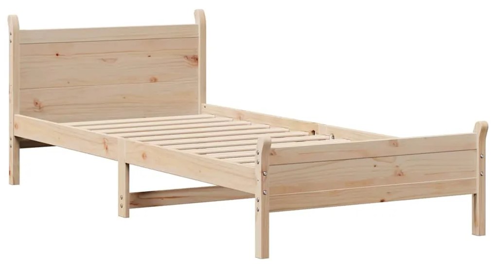 Cama sem colchão 75x190 cm madeira de pinho maciça