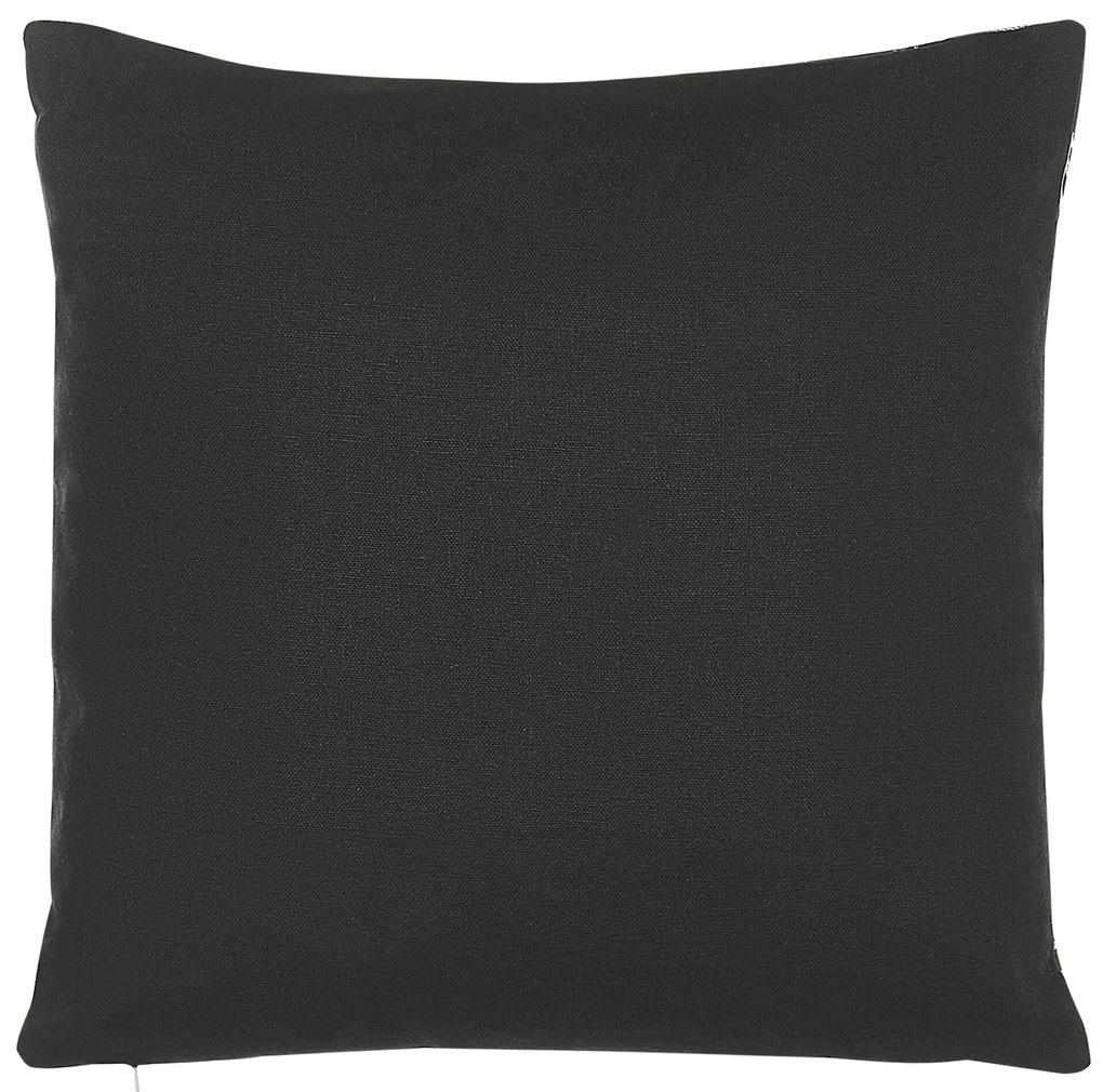 Conjunto de 2 almofadas decorativas em preto e dourado 45 x 45 cm LEROY Beliani