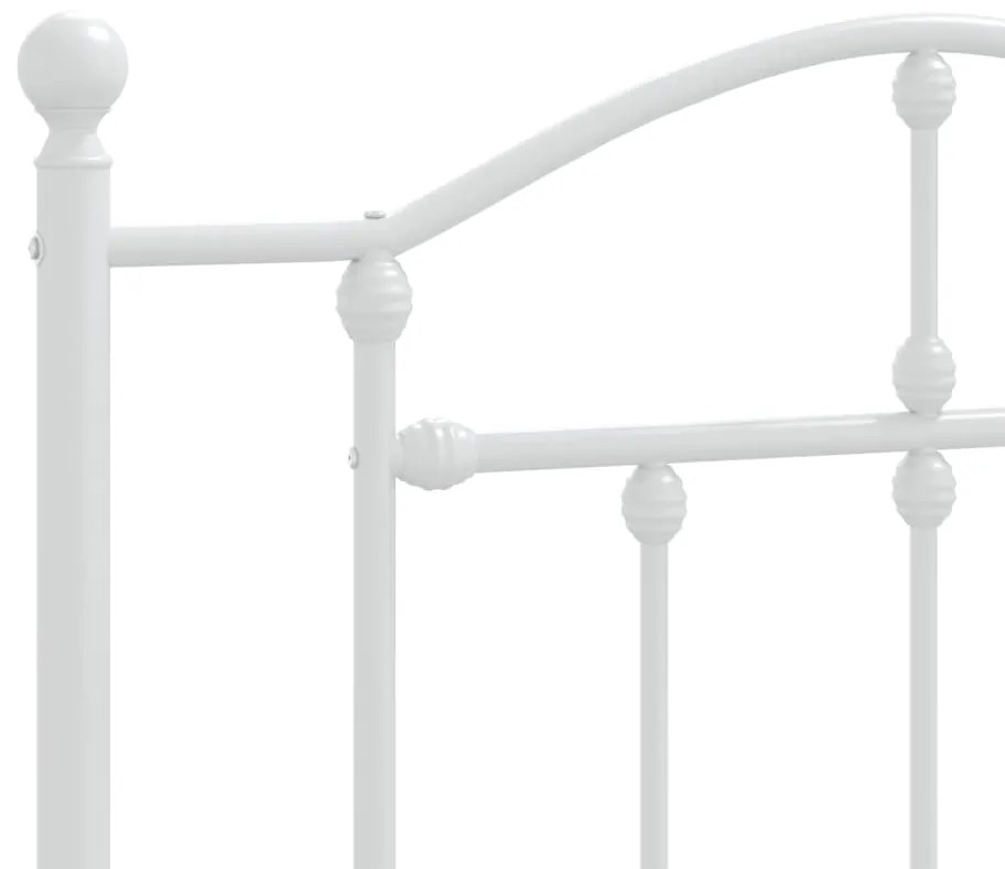 Cabeceira de cama 80 cm metal branco