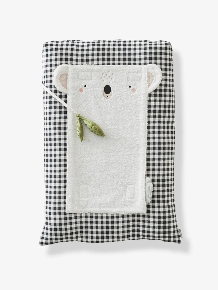 Colchão de mudas Mini Zoo com capa + 2 tapetes preto medio estampado