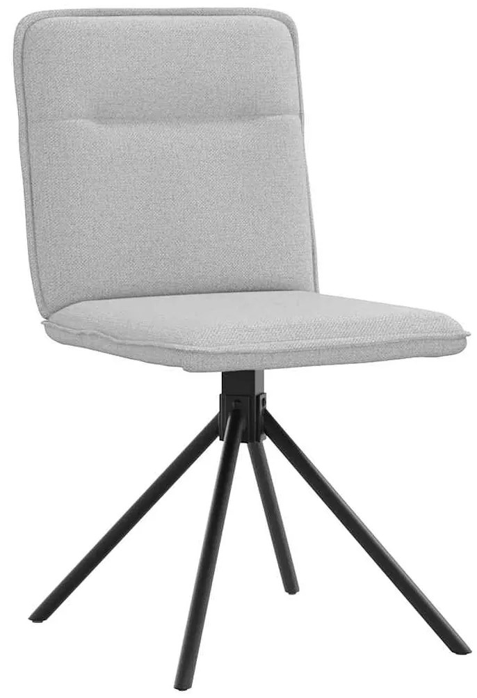 Cadeiras de jantar 2 pcs tecido cinza nuvem