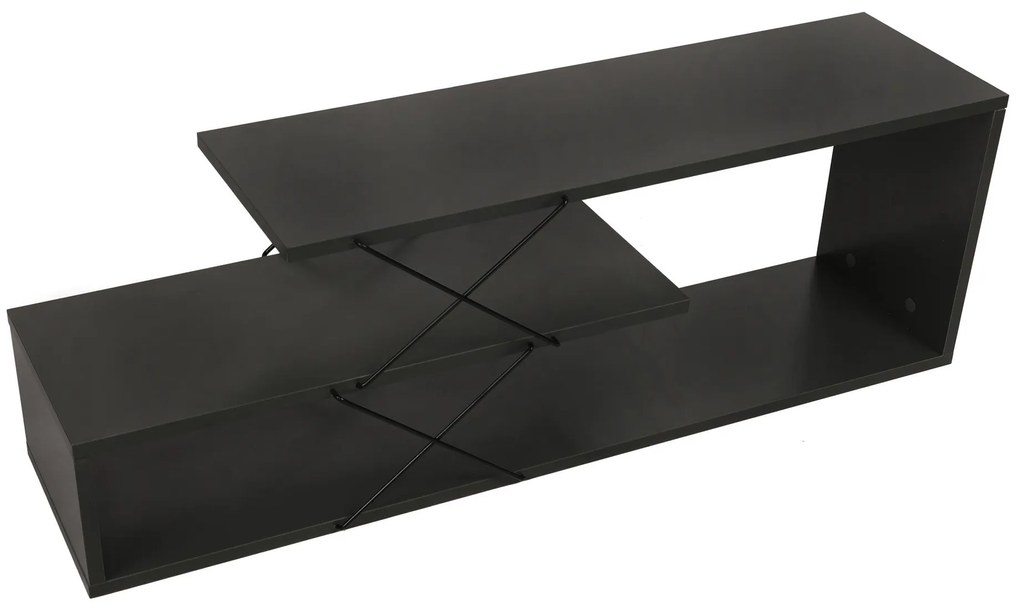 TV Stand Zigzag – Antracite – 120x40x30 cm