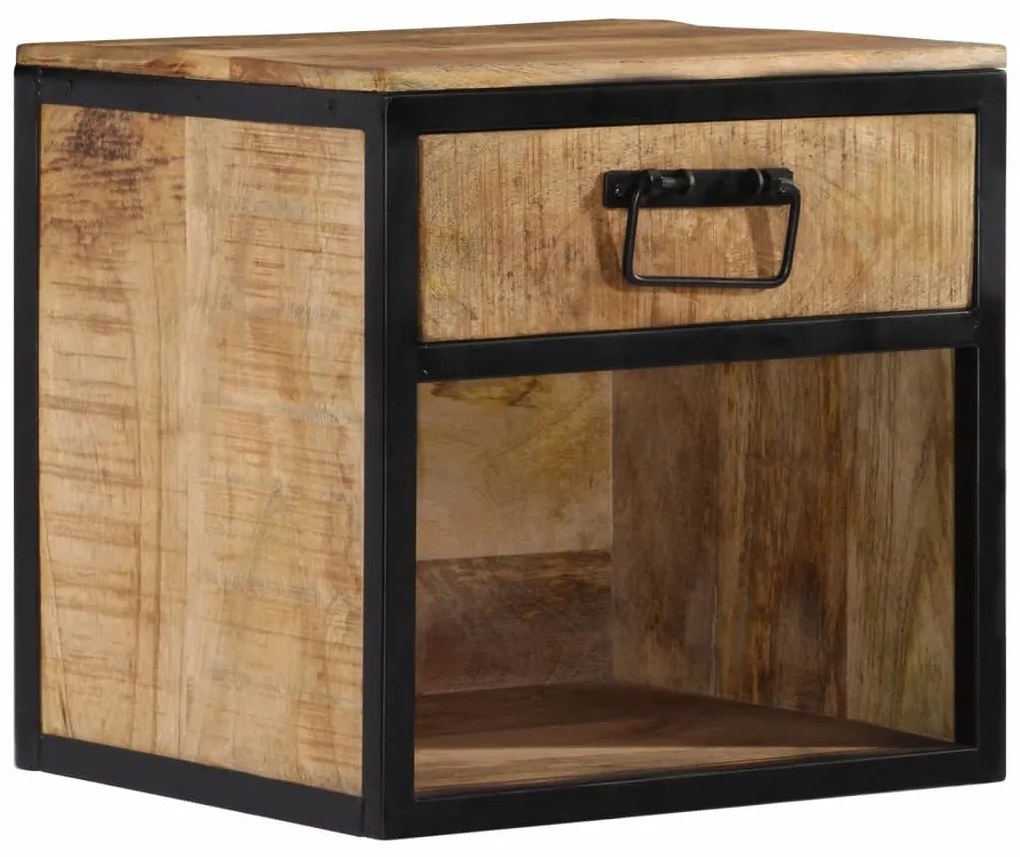 Mesa de cabeceira 40x35x40 cm madeira de mangueira maciça