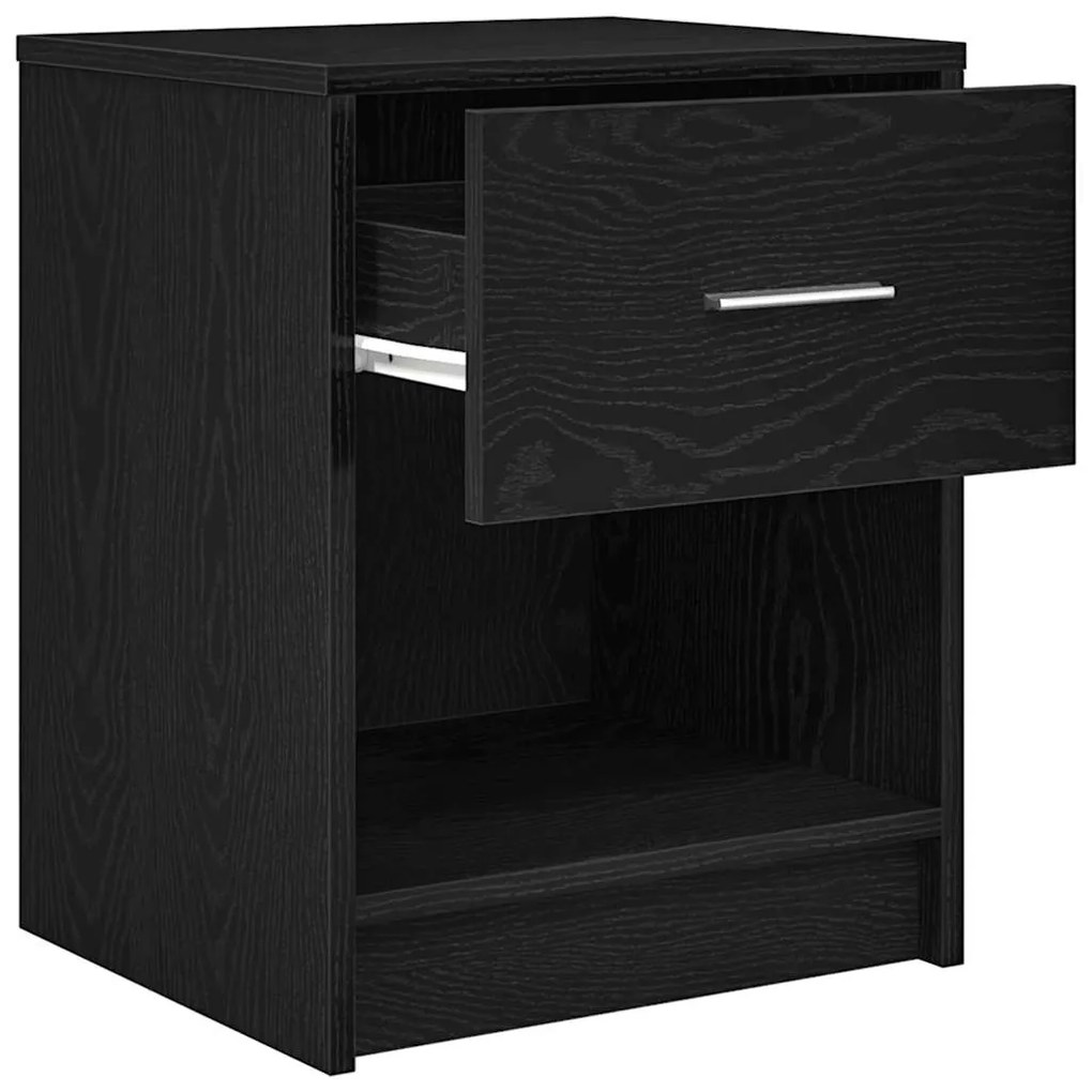 Mesas de cabeceira 2 pcs com gaveta 40x34x50 cm preto