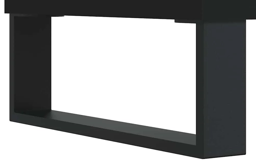 Armário de casa de banho 58x33x60 cm derivados de madeira preto