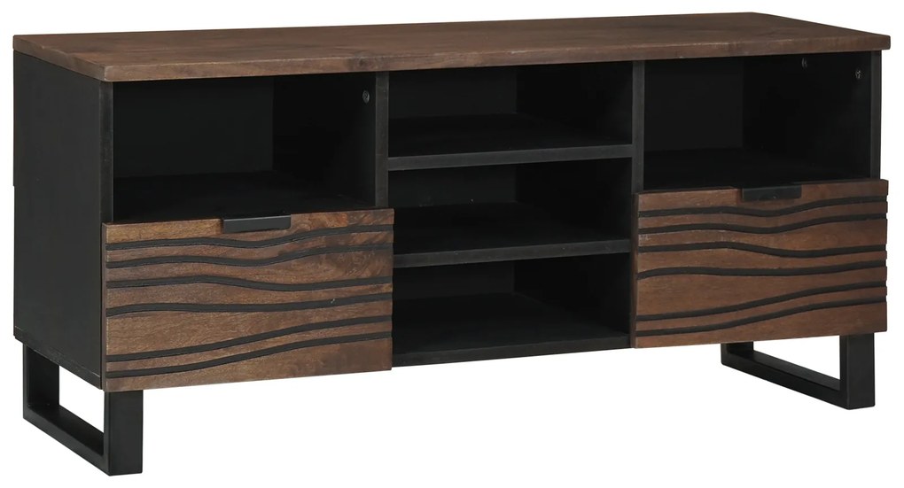 vidaXL Armário de TV 100x33.5x46 cm em madeira sólida e engenheirada