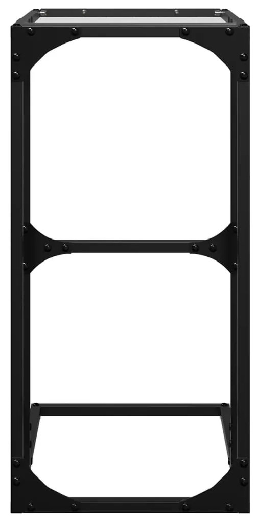 Mesa de apoio com vidro transparente 40x30x61,5 cm aço