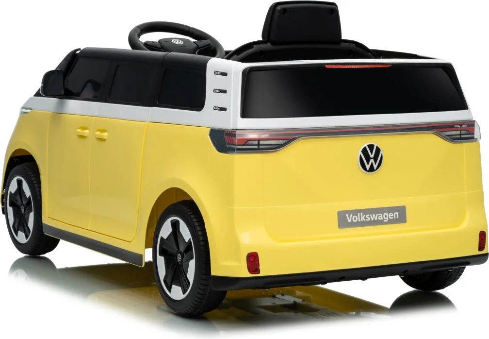 Carro elétrico para Crianças 12V Volkswagen ID BUZZ, Rodas Espuma EVA, assento couro ecológico Amarela