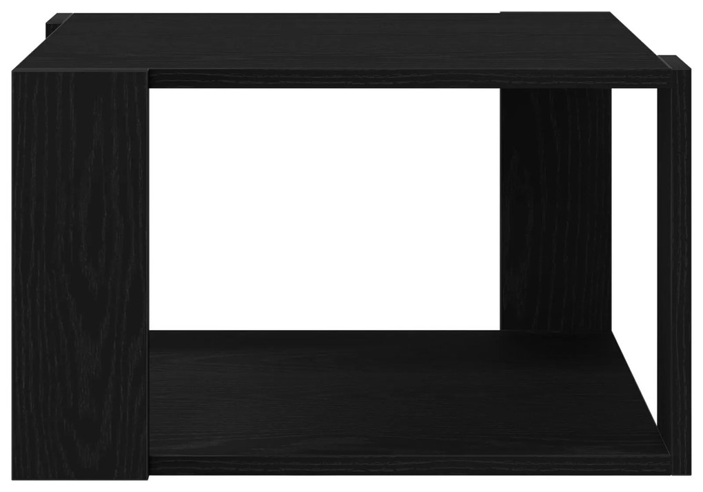 Mesa de Centro vidaXL Preta em Carvalho 85x55x31 cm em Madeira Derivad