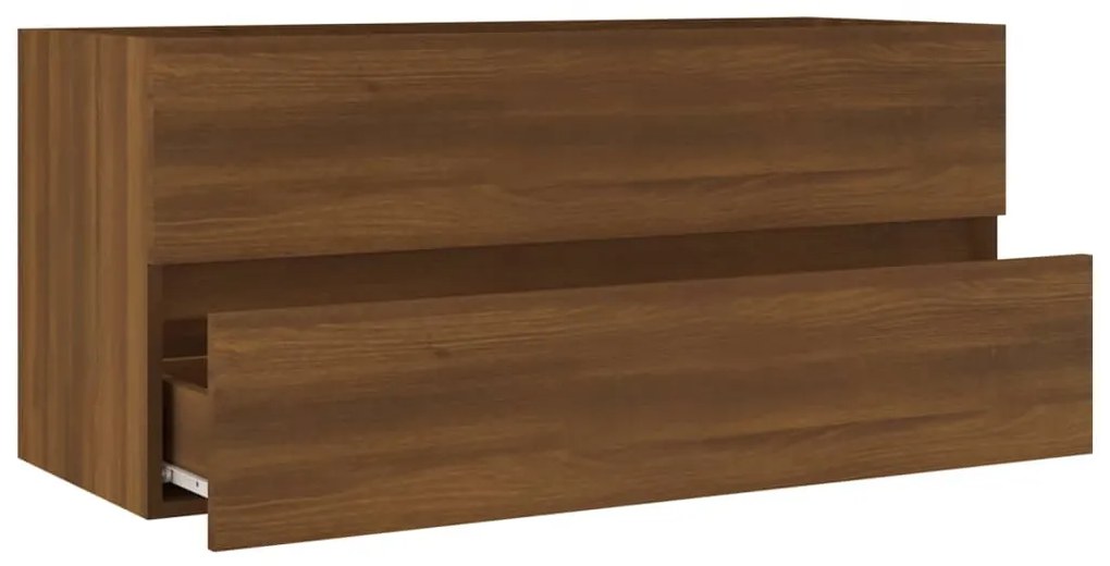 Móvel lavatório 100x38,5x45 cm deriv. madeira carvalho castanho