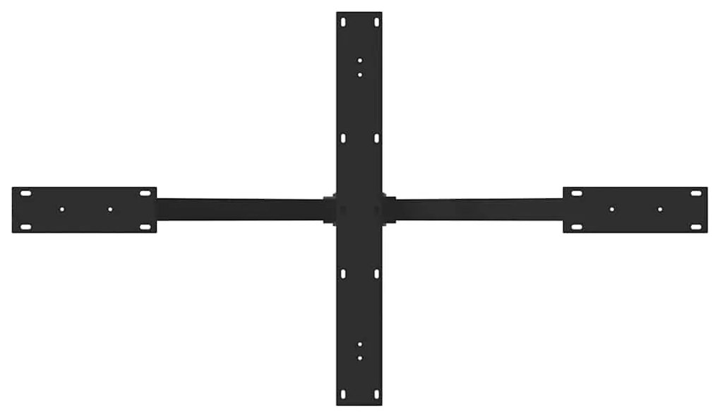 Pé de mesa de jantar em formato de aranha, preto, 120x68x(72-73) cm, a