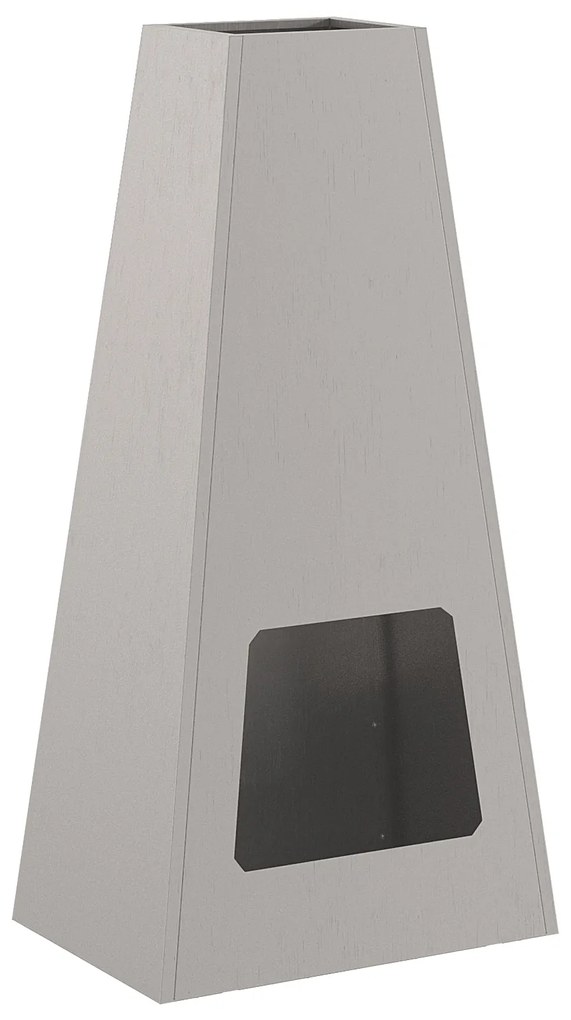 Fogueira vidaXL 50x35x100 cm Aço Envelhecido