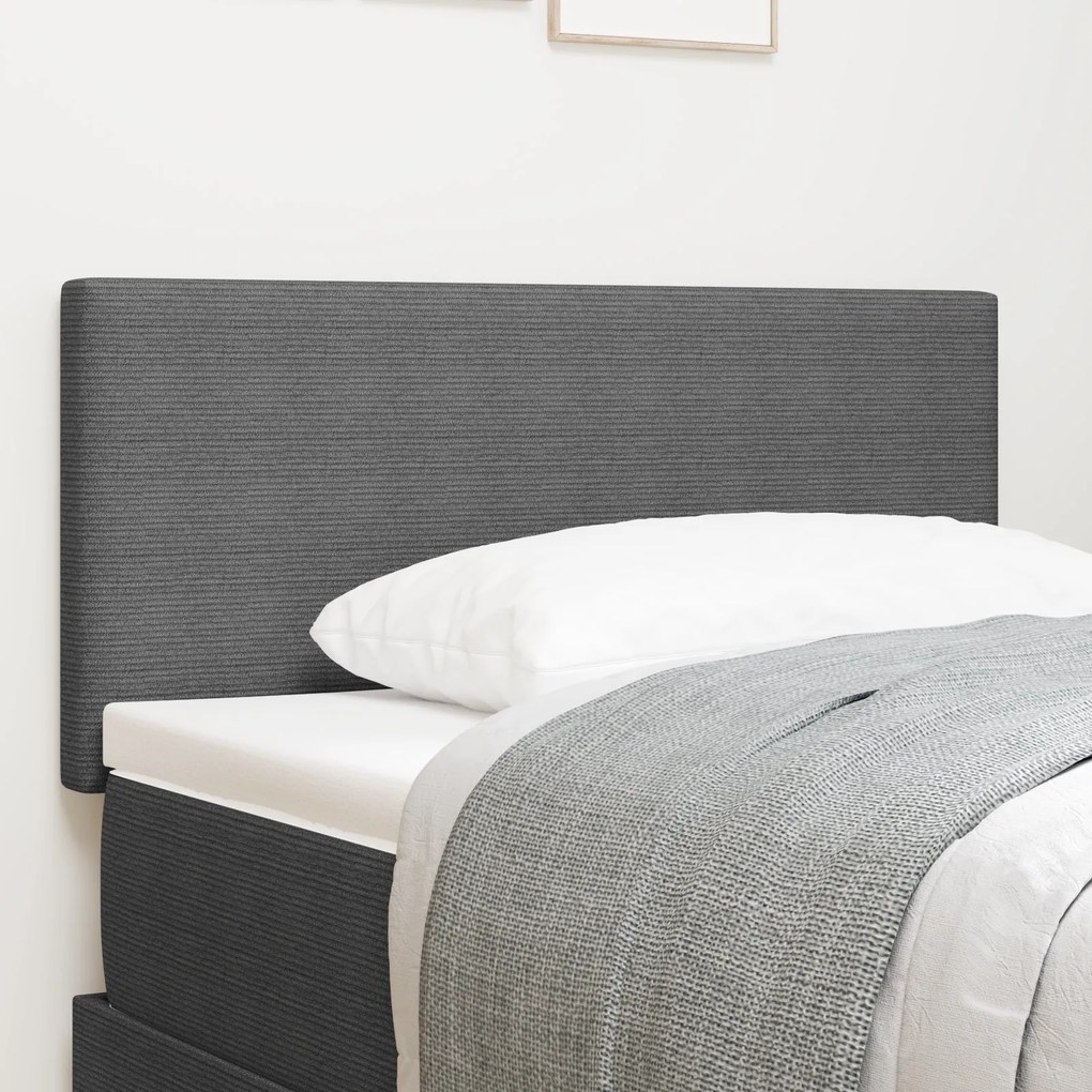 Cabeceira LED vidaXL Design Simples Cinza Claro 80 cm Tecido de Courís