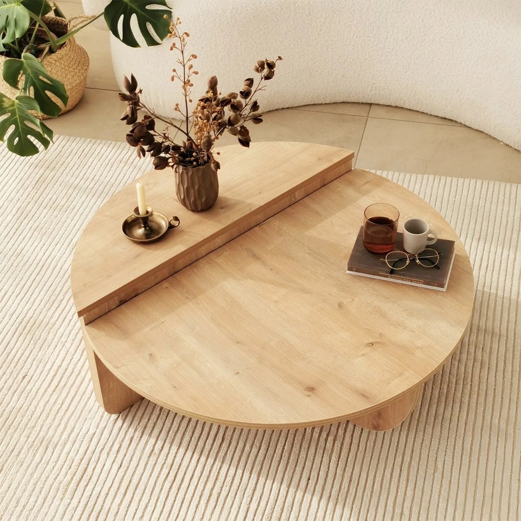 Mesa de Centro Podium – Carvalho Safira – 90x30x60 cm / 85x35x30 cm