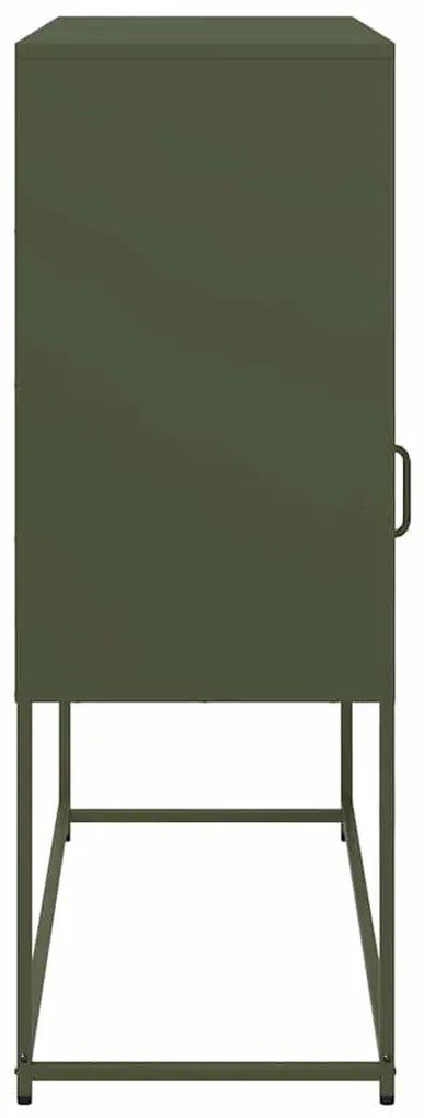 Aparador 100,5x39x107 cm aço laminado a frio verde-azeitona