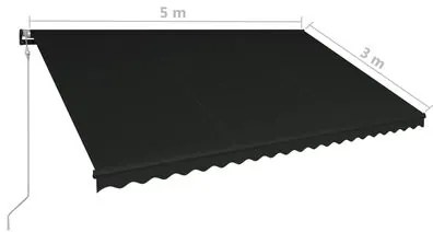 Toldo Retrátil Automático - Vários Tamanhos - Cinzento