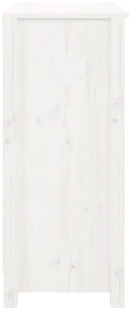 Aparador 70x35x80 cm madeira de pinho maciça branco