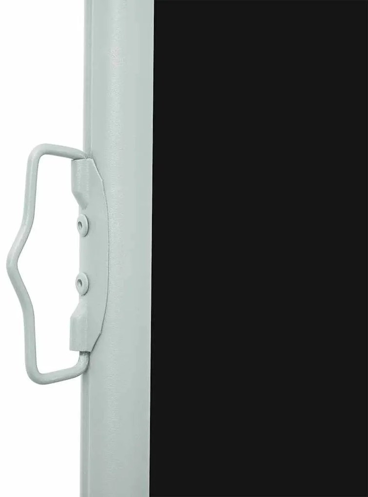 Toldo lateral retrátil para pátio 140x500 cm preto