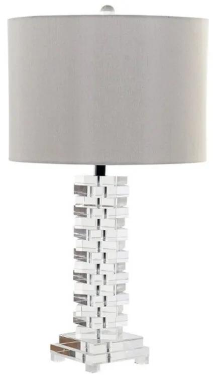 Lâmpada de Mesa DKD Home Decor Acrílico Linho Metal (38 x 38 x 68 cm)
