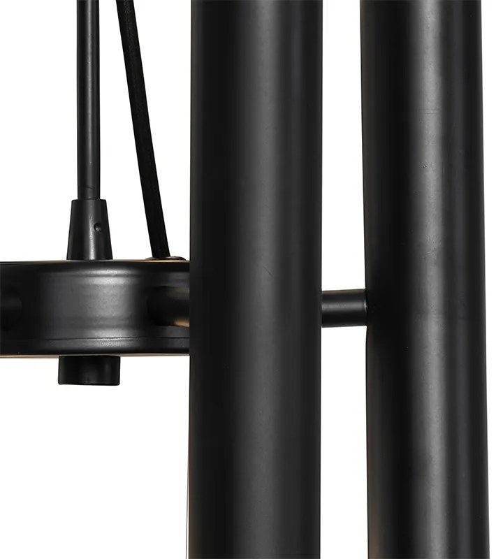Candeeiro de suspensão Art Déco preto 12 luzes - Tubi Art Deco