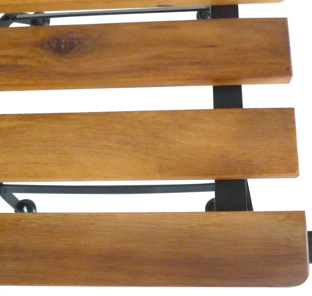 Cadeiras de jardim dobráveis 2 pcs aço e madeira acácia maciça