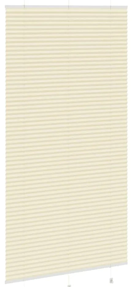 Creme Plissada Cega 105x200 cm Largura Tecido 104,4cm Poliéster