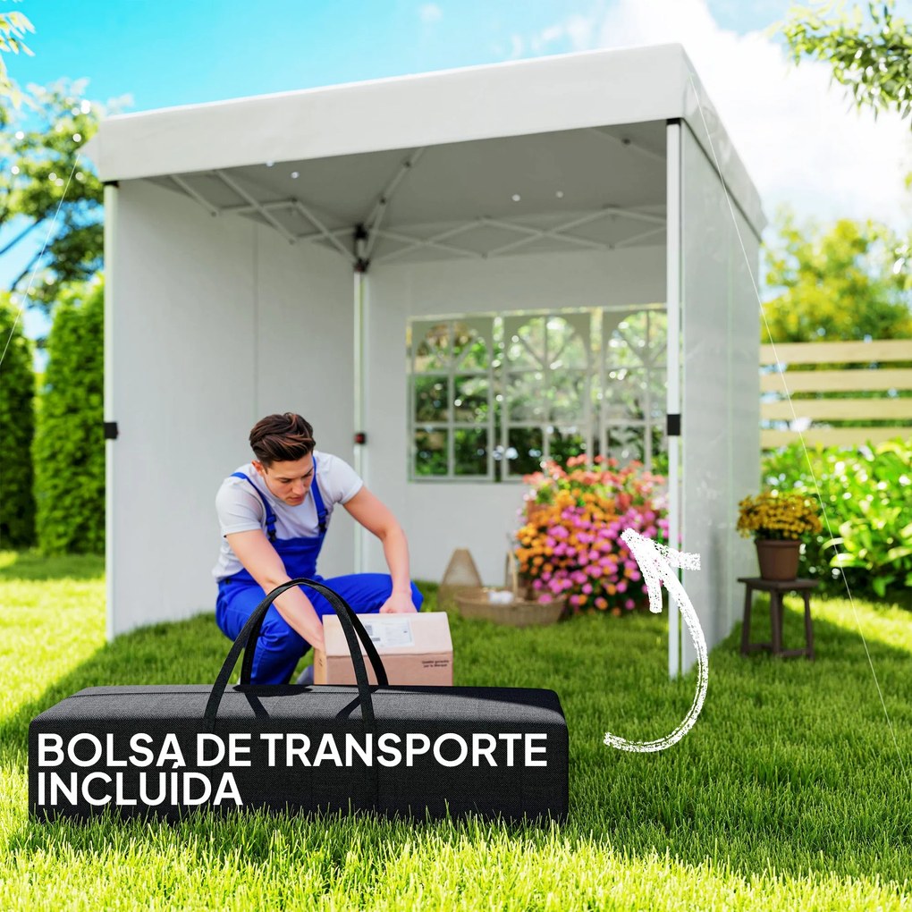 Tenda Dobrável Pop-Up Tenda 248x248x270 cm com 4 Paredes Laterais Anti
