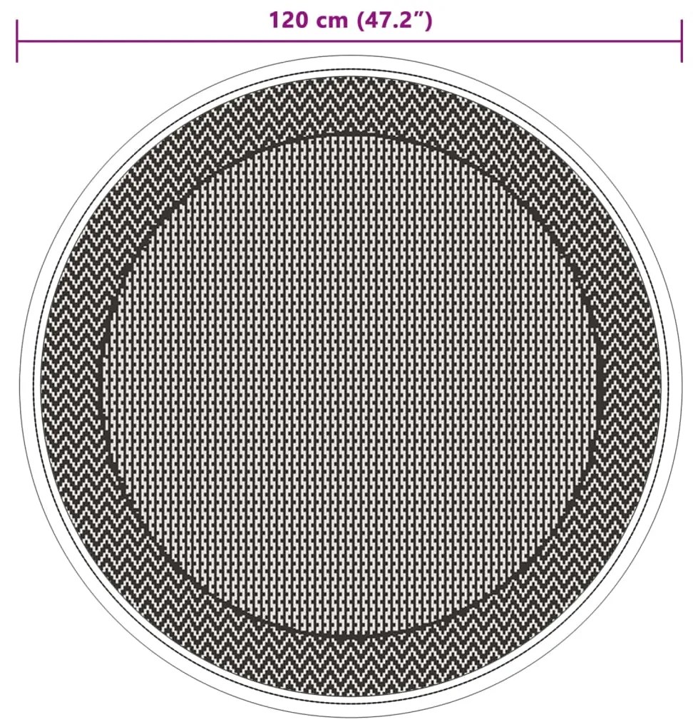 Tapete de exterior Ø120 cm ARAKIL PP Verde