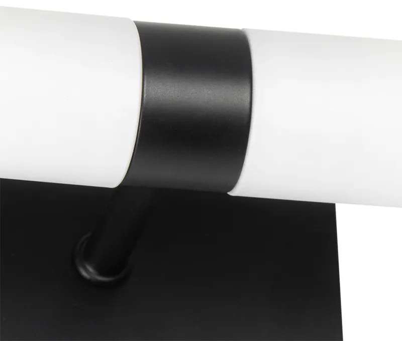 Candeeiro de parede inteligente para casa de banho preto IP44 2-luzes Incl. Zigbee G9 - Bath