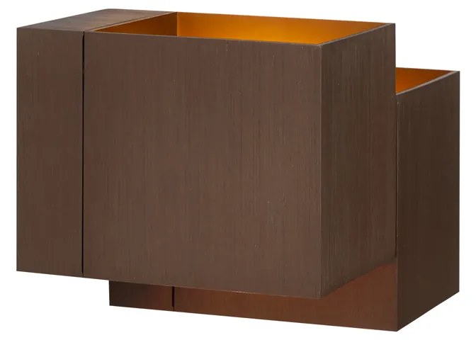 Candeeiro de Parede Moderno Bronze Escuro 2-Luzes - Transfer Double