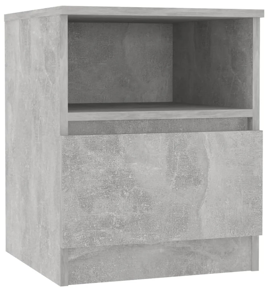 Mesas de cabeceira 2 pcs derivados de madeira cinza cimento