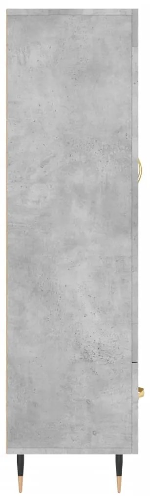 Aparador alto 69,5x31x115 cm derivados de madeira cinza-cimento