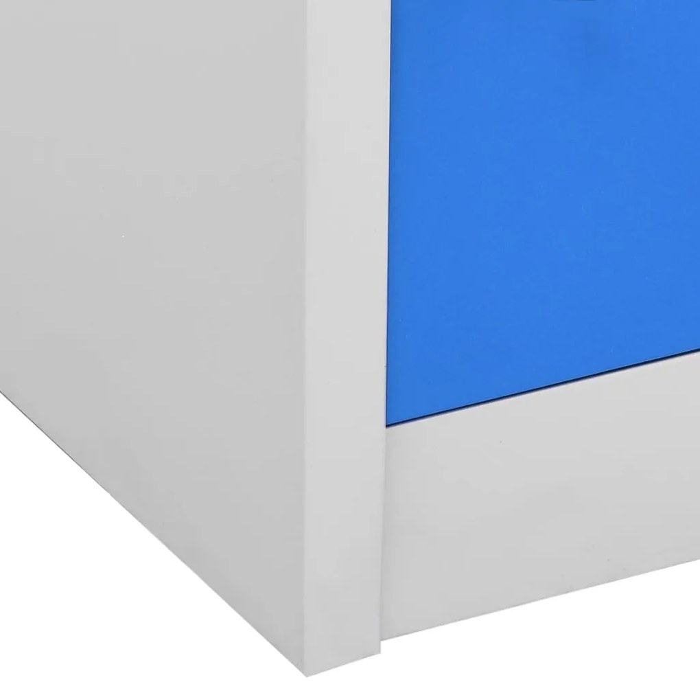 Cacifos 5 pcs 90x45x92,5 cm aço cinzento-claro e azul