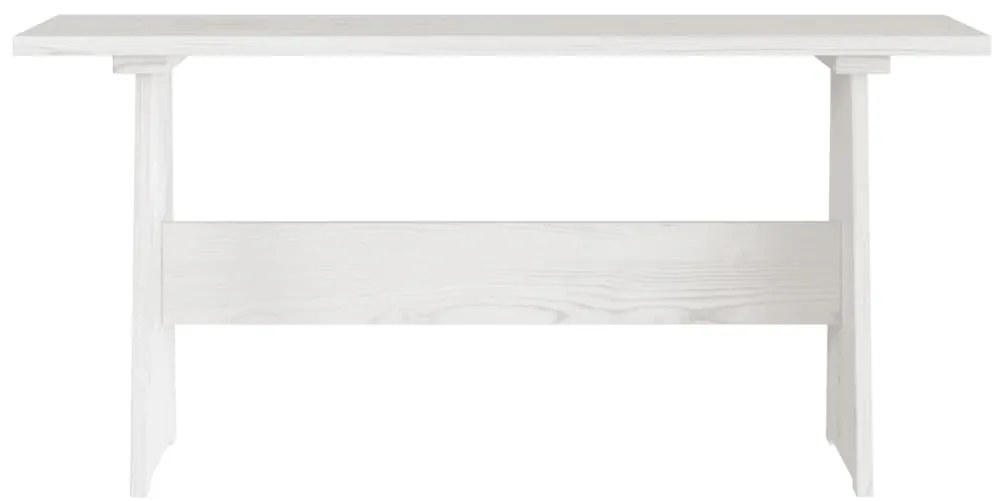 Mesa de jantar com banco REINE pinho maciço branco