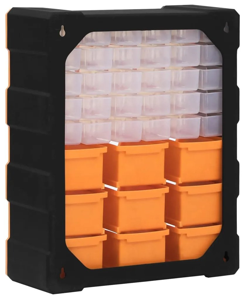 Caixa organizadora com 39 gavetas 38x16x47 cm