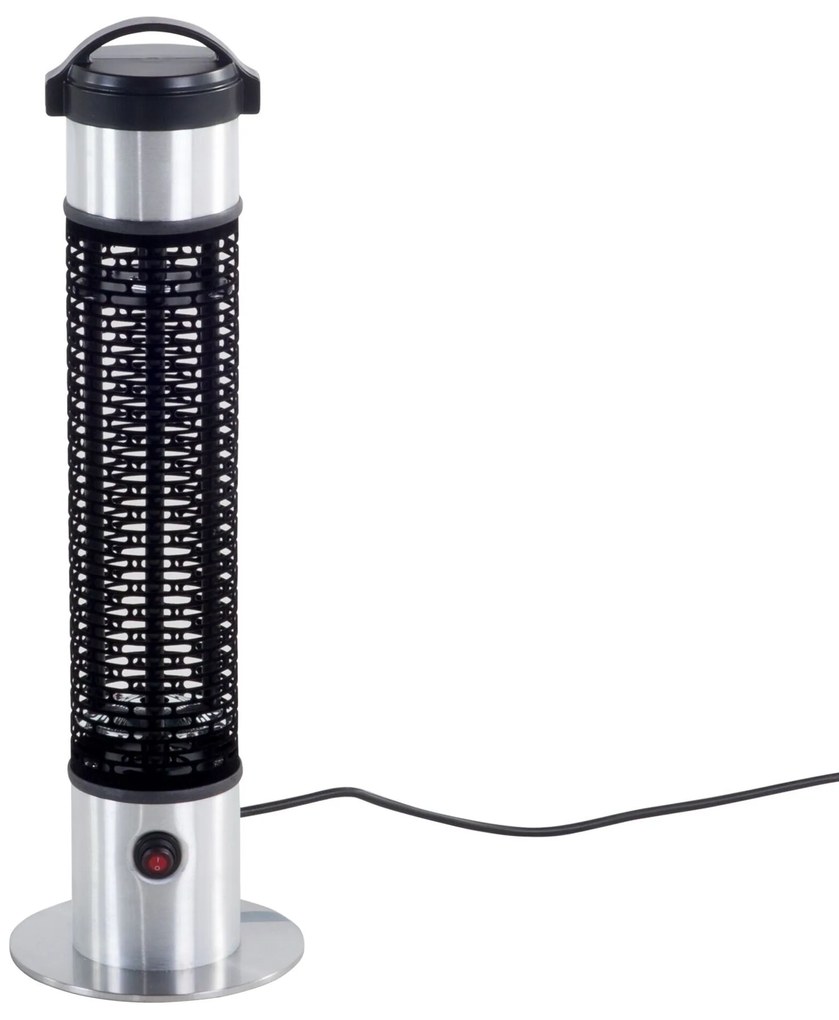 Aquecedor de exterior elétrico 800 Watt em alumínio e preto VEZUVIO Beliani