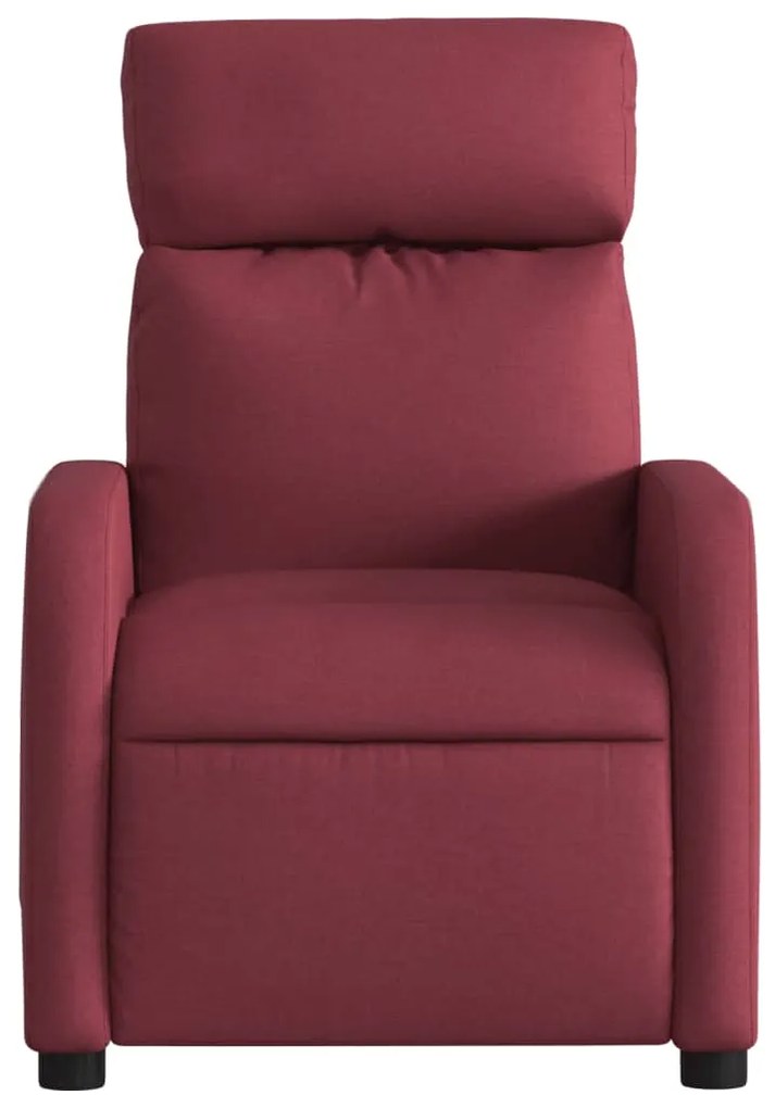 Poltrona reclinável tecido vermelho tinto