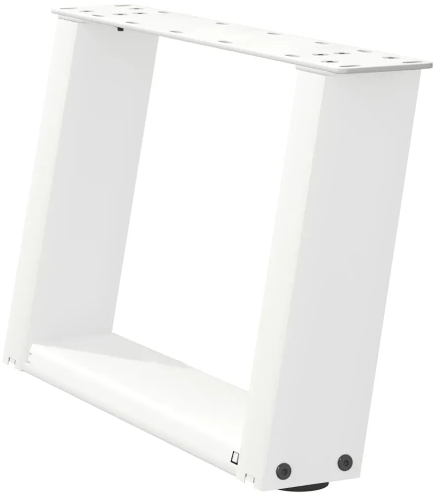 Pés para mesa de centro em formato de U, 2 peças, branco, 40x(30-31) c