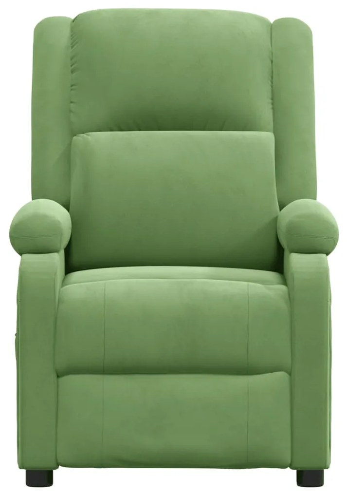 Poltrona de massagens elétrica veludo verde-claro