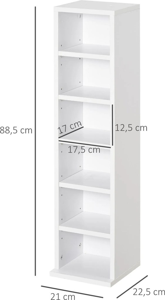 Estante com Prateleiras – Modelo Turku – 21x22 – Madeira – 6 Níveis