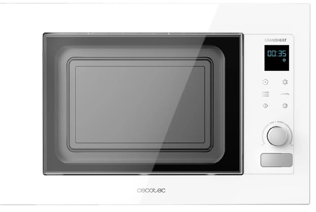 Micro-ondas Grandheat 2090 Built-in Touch Branco encastre digital tátil de 20 litros de capacidade com grill e 1200 W de potência