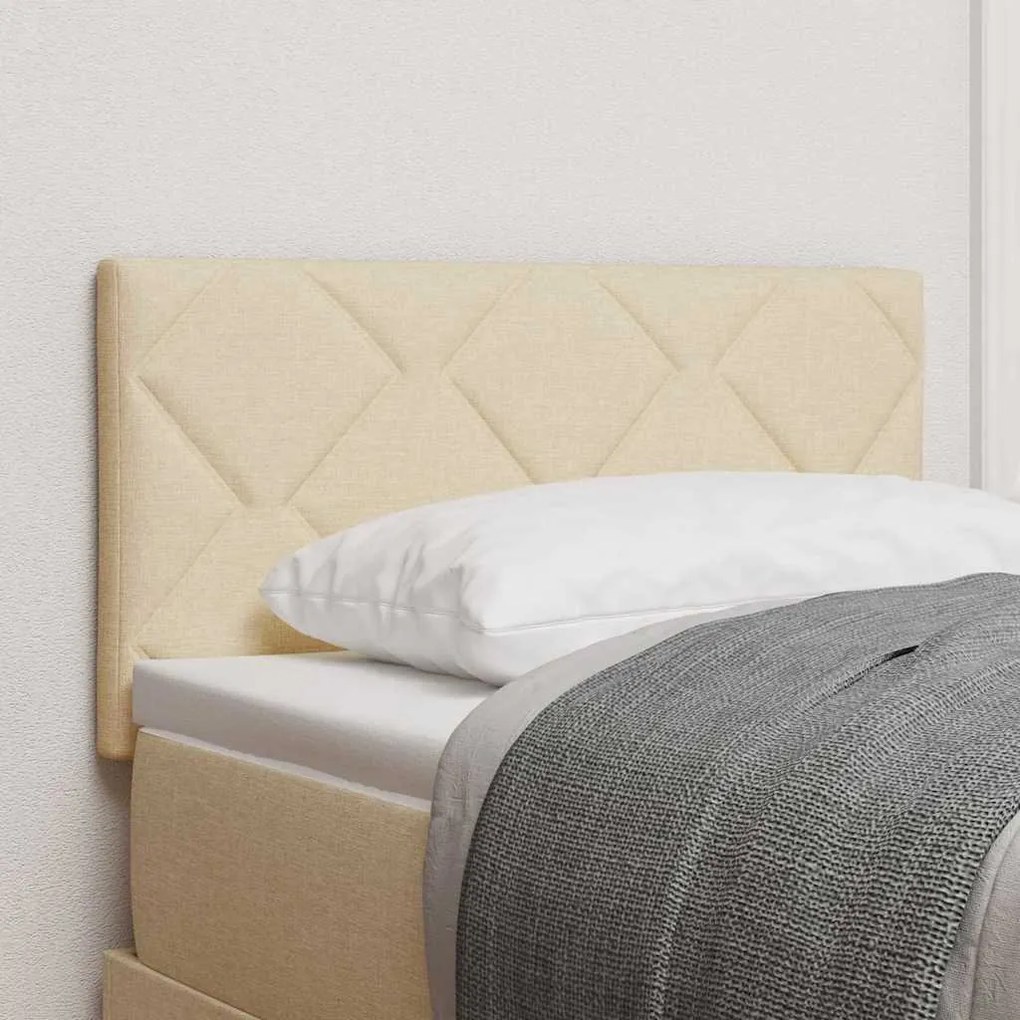 vidaXL Cabeceira com cabeceira Creme 80 cm Couro Sintético
