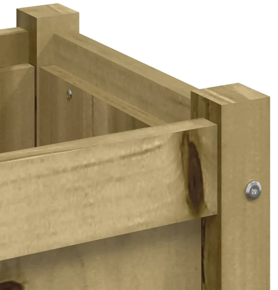 Vasos/floreiras de jardim com pernas 2 pcs pinho impregnado