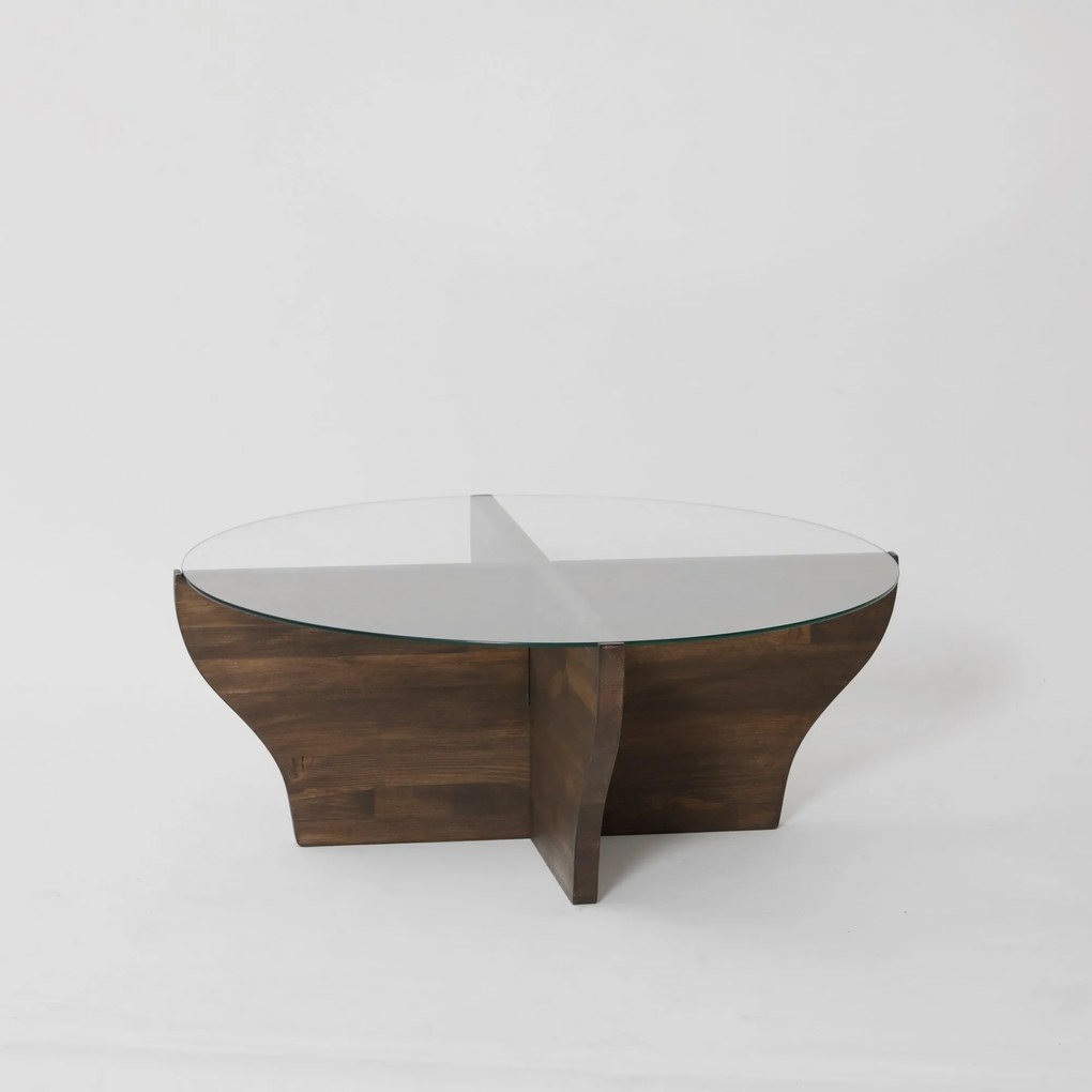 Mesa de Café Amphora – Nogueira – 92x35x92 cm
