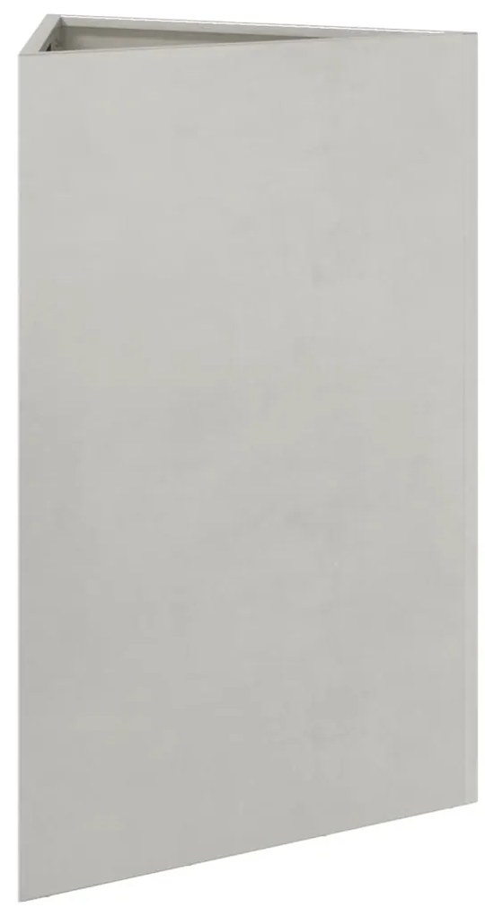 Vaso/floreira de jardim triangular 50x43x75 cm aço inoxidável