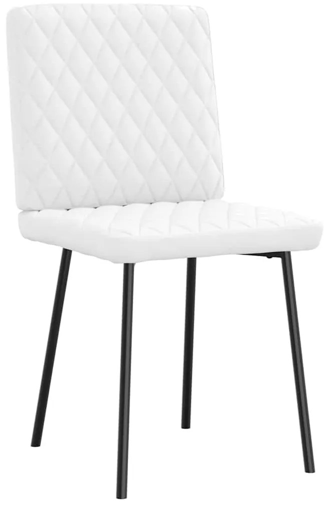 Cadeiras de jantar 2 pcs couro artificial branco