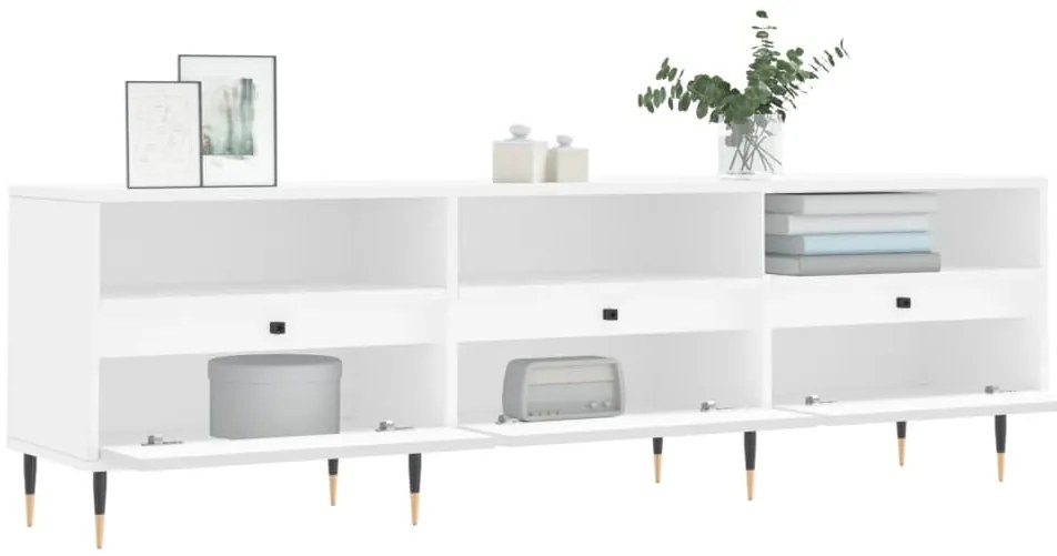 Móvel de TV 150x30x44,5 cm derivados de madeira branco
