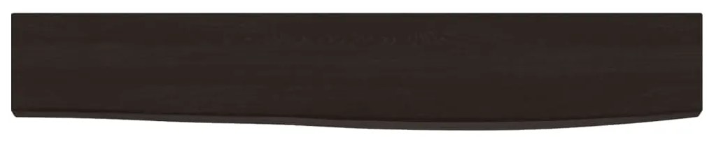 Prateleira de parede 60x10x2cm carvalho tratado castanho-escuro