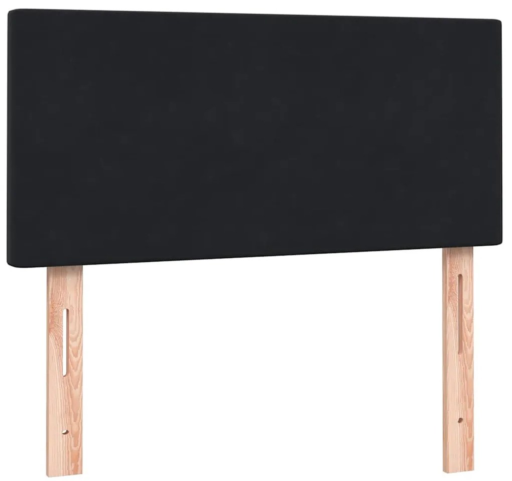 Cama box spring com colchão 90x210 cm veludo preto